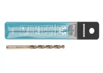 Сверло спиральное по металлу, 5,5 мм, HSS-Co  GROSS 72319 купить в Перми