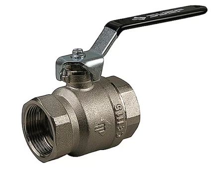 Кран шаровой ЗУБР полнопроходной &quot;мама-мама&quot;, ручка, хромиров латунь, 1&quot;1/2 4-51320-C-3/2 купить в Перми