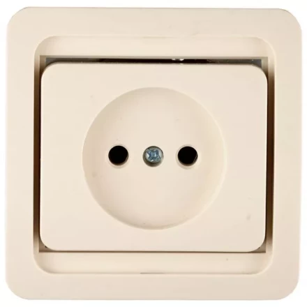 Розетка СВЕТОЗАР &quot;ГАММА&quot; одинарная, цвет бежевый, 16А/~250В SV-54100-B купить в Перми