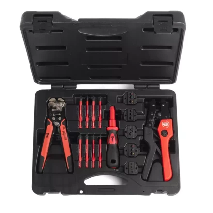 Универсальный набор для резки, снятия изоляции, опрессовки, и монтажа проводов UNI КВТ купить в Перми