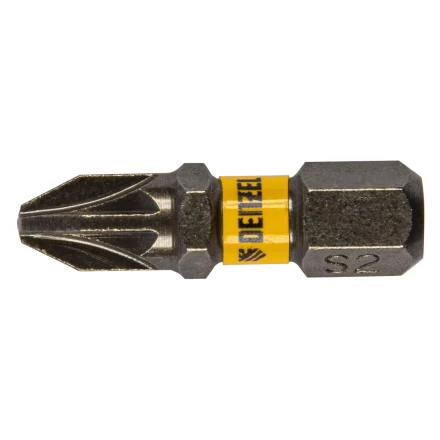 Бита PZ2х25, сталь S2, шестигранный профиль, 10 шт. Е 6,3 Denzel 11654 купить в Перми