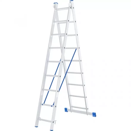 Лестница алюминиевая 2х9 ступеней двухсекционная СИБРТЕХ 97909 купить в Перми