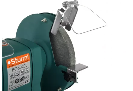 Станок точильный BG-6020 L 400Вт круг 200 х 20 х 16 мм 2950об/мин адаптер 10кг лампа STURM купить в Перми