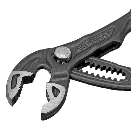 Клещи переставные Denzel 17906, кнопочный механизм, обливные рукоятки, 250 мм купить в Перми