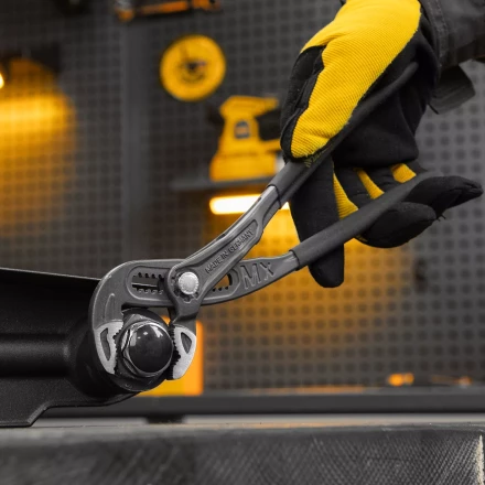 Клещи переставные Denzel 17906, кнопочный механизм, обливные рукоятки, 250 мм купить в Перми