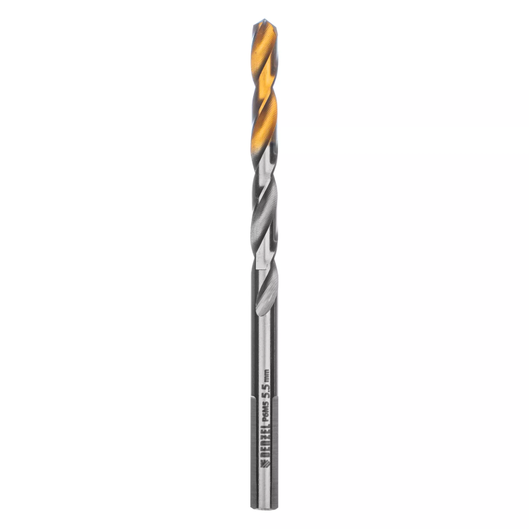 Сверло спиральное по металлу Denzel 5,5 x 93 мм, Р6М5, Golden Tip 718234 купить в Перми