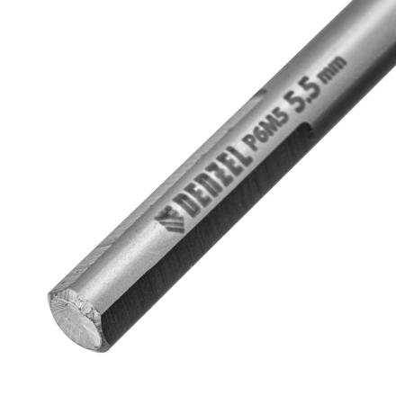 Сверло спиральное по металлу Denzel 5,5 x 93 мм, Р6М5, Golden Tip 718234 купить в Перми