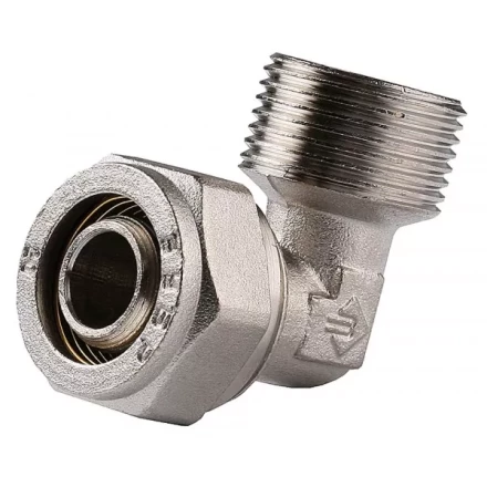 Уголок ЗУБР с наружной резьбой, цанга-штуцер,1/2&quot;х20х2,0 мм, никель 51409-20-1/2 купить в Перми