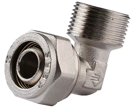 Уголок ЗУБР с наружной резьбой, цанга-штуцер,1/2&quot;х20х2,0 мм, никель 51409-20-1/2 купить в Перми