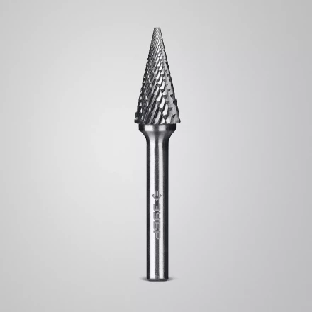 Зубр Твердосплавная борфреза M - конус с острым углом, 12 х 25 мм, угол 25° (28811-12-25) купить в Перми