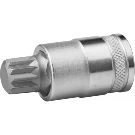 Торцовая бита-головка KRAFTOOL &quot;INDUSTRIE QUALITAT&quot;, материал S2, SPLINE, сатинированная, 1/2&quot;, M16 27911-16_z01 купить в Перми