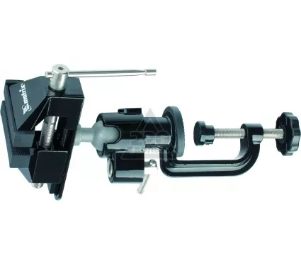 Тиски настольные многофункциональные смен.насадка-хомут для дрели,шарнирный мех-зм 70 мм  MATRIX 18508 купить в Перми