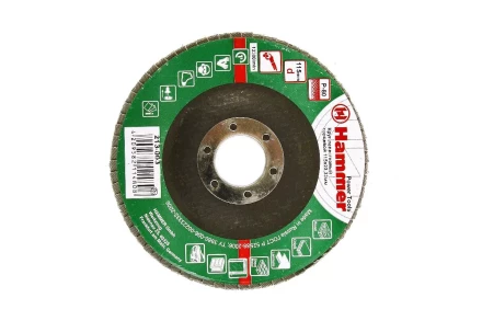 Круг Лепестковый Торцевой (КЛТ) HAMMER КЛТ 1 Ф115х22 Р80 213-003 купить в Перми
