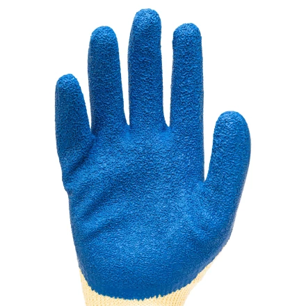 Перчатки трикотажные, полиэфирные, латексное рельефное покрытие, размер 8// Сибртех 677515 купить в Перми