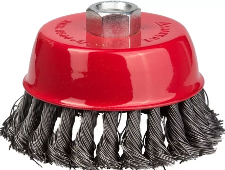 STAYER "PROFESSIONAL". Щетка чашечная для УШМ, жгутированная стальная проволока 0,5мм, 65ммхМ14 35128-065_z01 купить в Перми