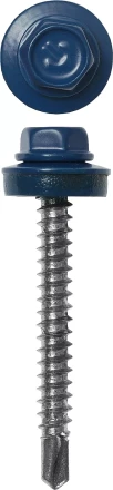 Саморезы ЗУБР &quot;ПРОФЕССИОНАЛ&quot; окраш., RAL 5005 синий насыщен., для крепл. кров. матер. к дерев. обреш., 4.8x35мм, 380шт 4-300315-48-035-5005 купить в Перми