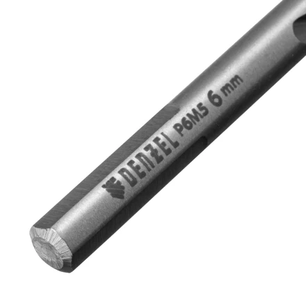 Сверло спиральное по металлу Denzel 6 x 93 мм, Р6М5, Golden Tip, 718235 купить в Перми