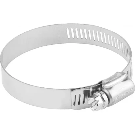 Хомуты ЗУБР &quot;ЭКСПЕРТ&quot;, нерж. сталь, просечная лента 12 мм, 65-89 мм, 50 шт 37815-065-89-50 купить в Перми