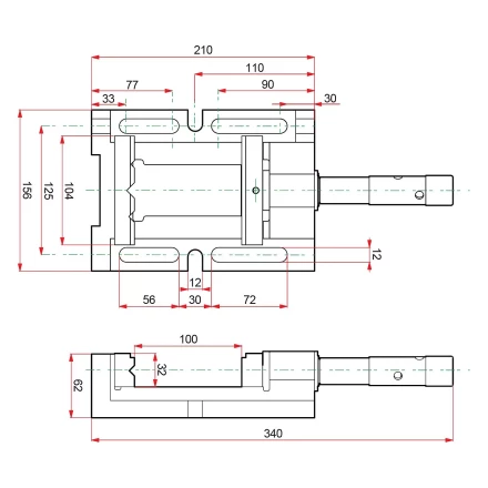 Тиски KRAFTOOL станочные трехсторонние 32716-100 купить в Перми