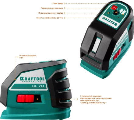 Нивелиры лазерные CL-70, 360 град, 20/70м, IP54 34660-3 купить в Перми