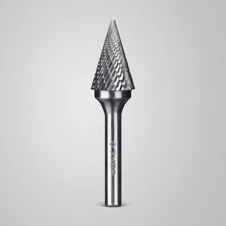 Зубр Твердосплавная борфреза M - конус с острым углом, 16 х 25 мм, угол 30° (28811-16-25) купить в Перми