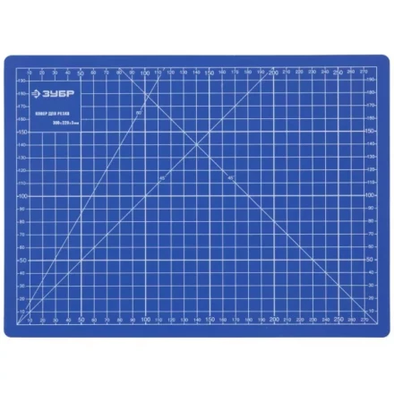 Коврик ЗУБР &quot;ЭКСПЕРТ&quot;, непрорезаемый, 3мм, цвет синий, 300х220 мм 9903 купить в Перми