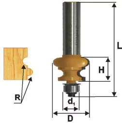 Фреза кром фигурная ф254х16мм R32мм хв 12мм 10693
