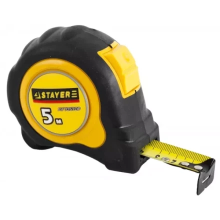 Рулетка STAYER &quot;MASTER&quot; &quot;OMEGA&quot; автостоп, обрезиненный корпус, 5мх25мм 3402-5_z01 купить в Перми