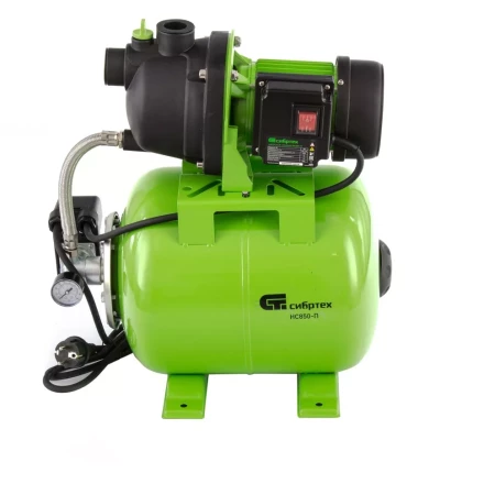 Насосная станция НС850-П, 850 Вт, напор 42 м, 3500 л/ч, ресивер 19 л Сибртех 97248 купить в Перми