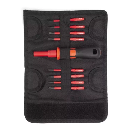 Диэлектрическая отвертка НИО-3308 с набором бит КВТ купить в Перми