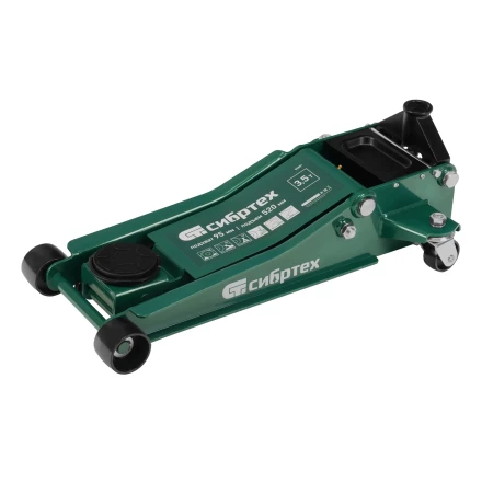 Домкрат гидравлический подкатной, 3,5 т, 95-520 мм, быстрый подъем, низкий подхват, проф.// Сибртех 50851 купить в Перми