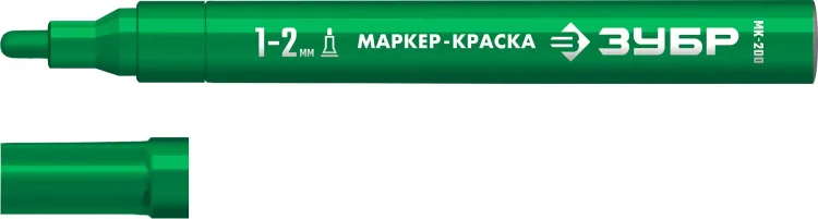 ЗУБР МК-200 зеленый, 1 мм маркер-краска (06326-4) купить в Перми