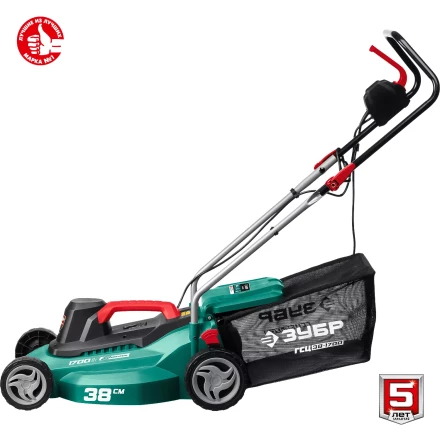 ЗУБР 1700 Вт, ш/с 38 см, сетевая газонокосилка (ГСЦ-38-1700) купить в Перми
