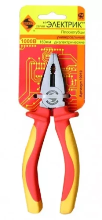 Плоскогубцы универс. диэлектрические 150мм 1/6/60 19010 купить в Перми