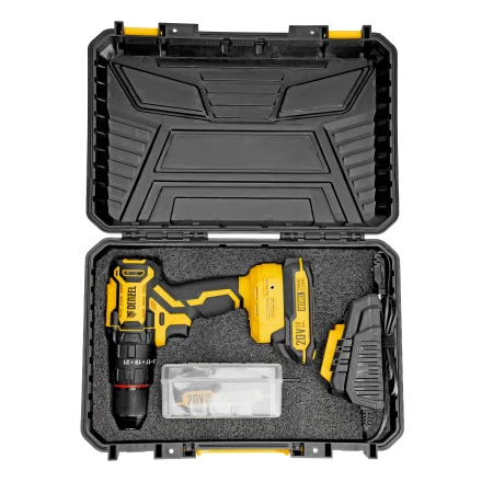 Дрель-шуруповерт аккумуляторная ударная бесщет. CIDH-BL-20, Li-Ion, 20 В// Denzel купить в Перми