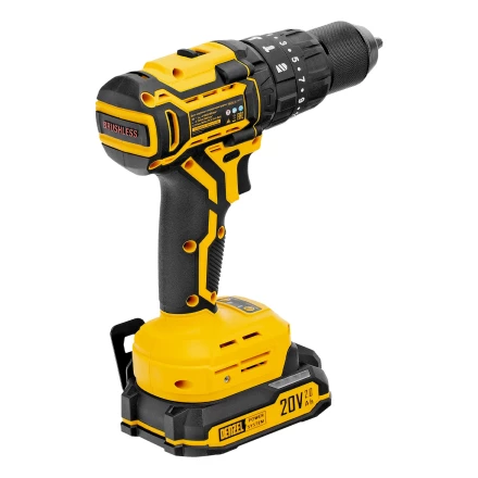 Дрель-шуруповерт аккумуляторная ударная бесщет. CIDH-BL-20, Li-Ion, 20 В// Denzel купить в Перми