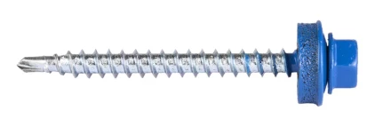 Саморезы ЗУБР &quot;ПРОФЕССИОНАЛ&quot; окраш., RAL 5005 синий насыщен., для крепл. кров. матер. к дерев. обреш., 4.8x50мм, 250шт 4-300315-48-050-5005 купить в Перми