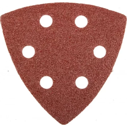 Треугольник шлифовальный универсальный STAYER &quot;MASTER&quot; на велкро основе, 6 отверстий, Р60, 93х93х93мм, 5шт 35460-060 купить в Перми