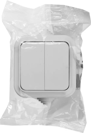 Выключатель STAYER &quot;MASTER&quot; &quot;MAXIMA&quot; двухклавишный, IP54, 6А, 220В 54302-W купить в Перми