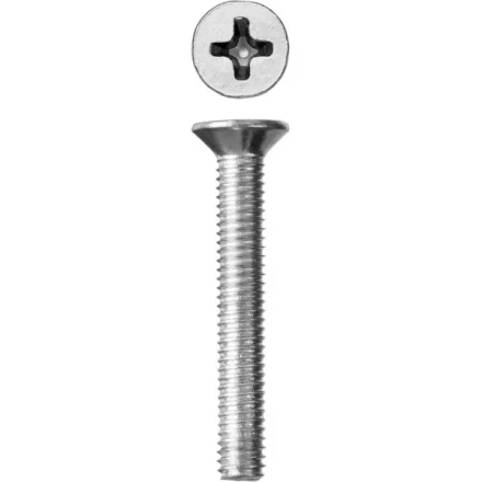 Винт DIN 965, M6 x 40 мм, 6 шт, кл. пр. 4.8, оцинкованный, ЗУБР 303116-06-040 купить в Перми