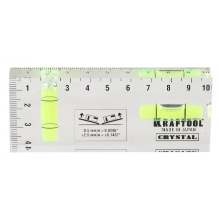 Уровень KRAFTOOL &quot;PRO&quot; &quot;CRYSTAL&quot; 2 ампулы, 40х100мм 1-34865-040 купить в Перми