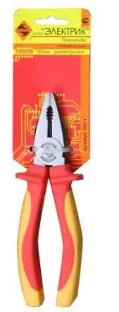 Плоскогубцы универс. диэлектрические 180мм 1/6/60 19011 купить в Перми