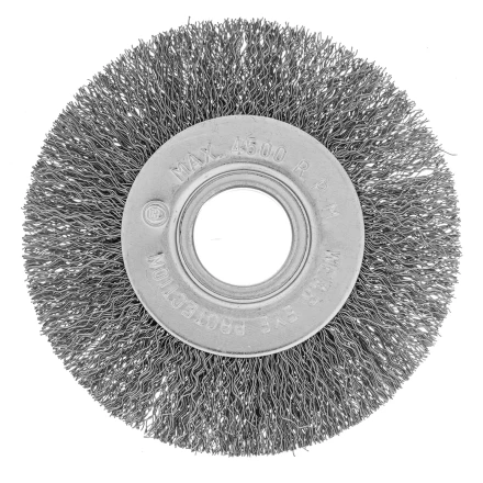 Щетка для УШМ, 100 мм, посадка 22.2 мм, плоская, витая проволока 0.3 мм Сибртех 746487 купить в Перми