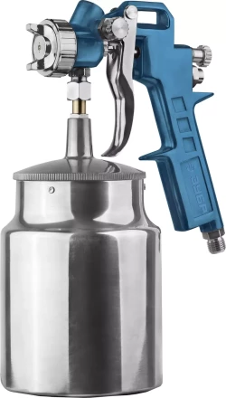 Пистолет ЗУБР &quot;ЭКСПЕРТ&quot; краскораспылительный, с нижним бачком 750мл, расход воздуха 120л/мин, 1,3мм 06456 купить в Перми