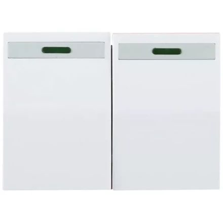 Выключатель СВЕТОЗАР &quot;ЭФФЕКТ&quot; двухклавишный, с эффектом свечения, без вставки и рамки, цвет белый, 10A/~250B SV-54435-W купить в Перми