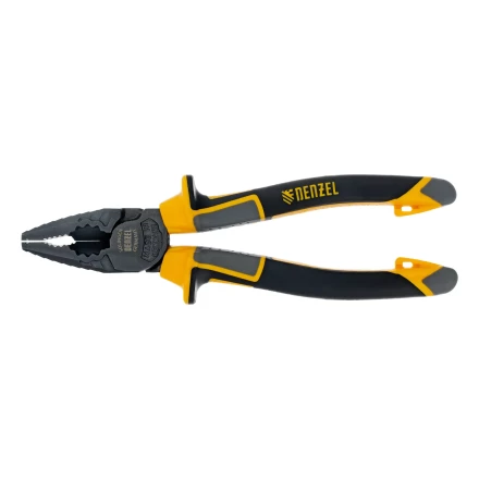 Плоскогубцы комбинированные 180 мм Denzel 17081, трехкомпонентные рукоятки купить в Перми