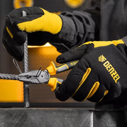 Плоскогубцы комбинированные 180 мм Denzel 17081, трехкомпонентные рукоятки купить в Перми