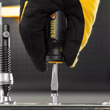 Отвертка, SL6x38 мм, S2, 3к рукоятка Denzel 122017 купить в Перми