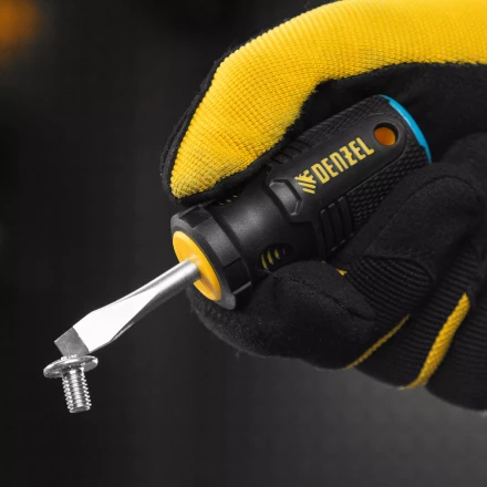 Отвертка, SL6x38 мм, S2, 3к рукоятка Denzel 122017 купить в Перми