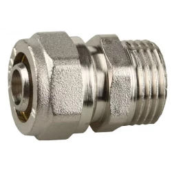 Соединитель ЗУБР с наружной резьбой, цанга-штуцер,1/2"х16х2,0 мм, никель 51401-16-1/2